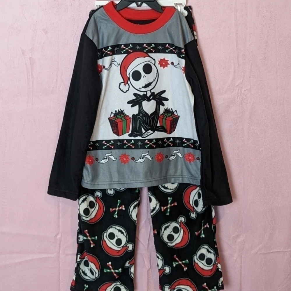 Disney The Nightmare Before Christmas Fleece Pajama Set size 8